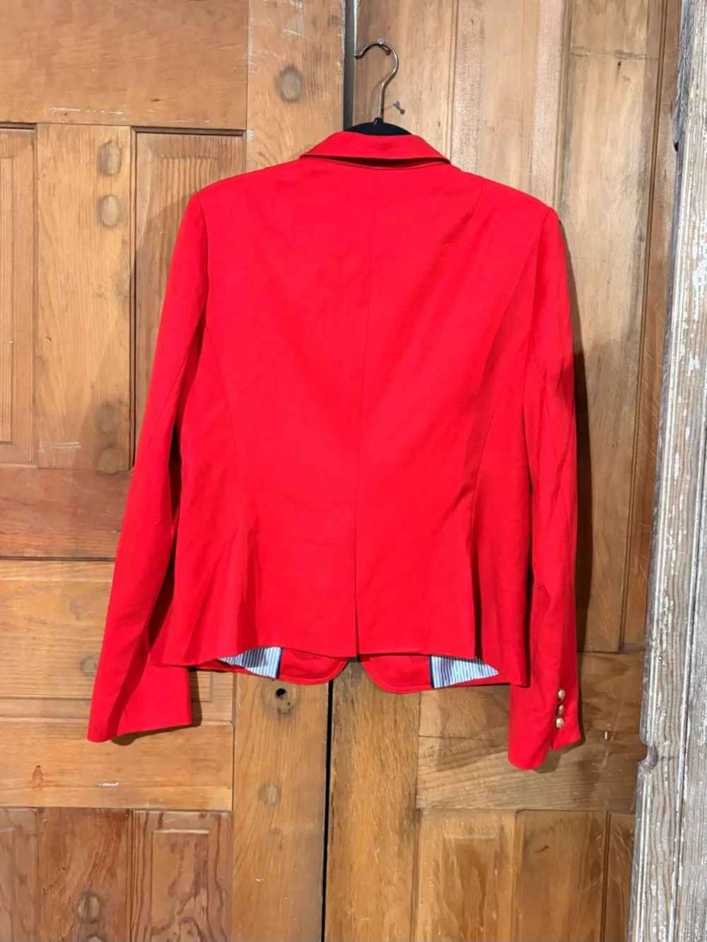 J.Crew – Rhodes Schoolboy Blazer – Fiery Sunset Red Gold Button – Sz. 12